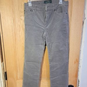 NWOT Ralph Lauren Gray Straight Leg Corduroy Pants
